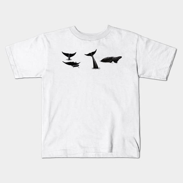 Whale flukes for whale lovers Kids T-Shirt by chloeyzoard